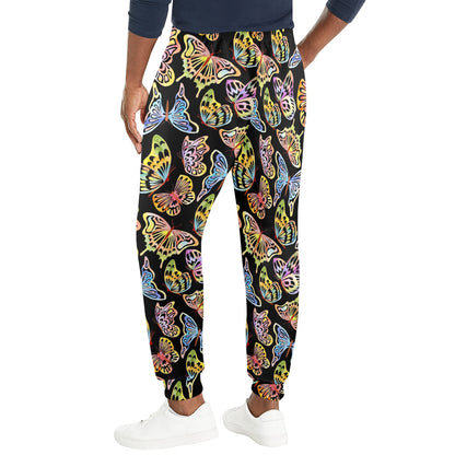 Butterfly Water Color Rainbow Men's Casual Track Pants