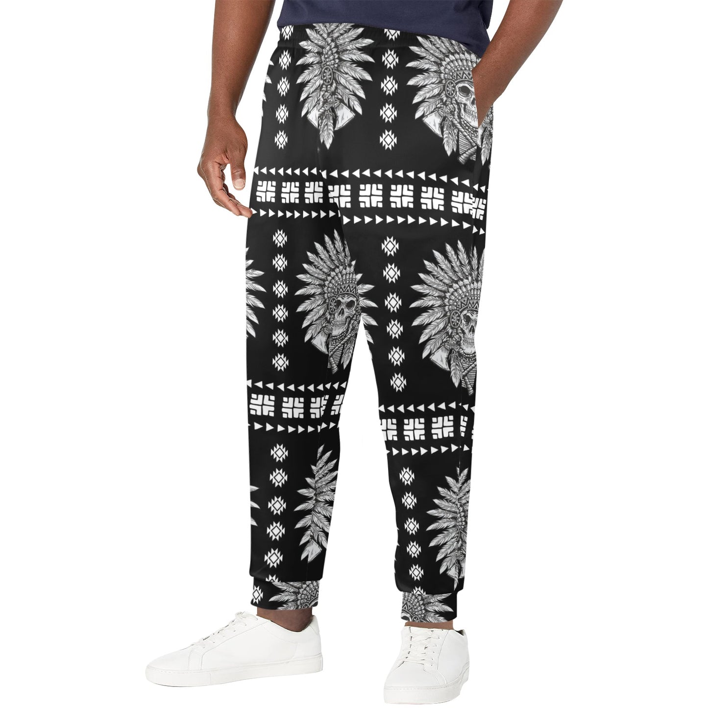 Native American Indian Skull Men's Casual Track Pants