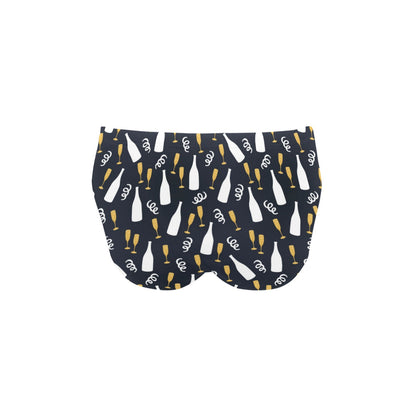 Champagne Pattern Print Design 01 Men's Swimming Briefs
