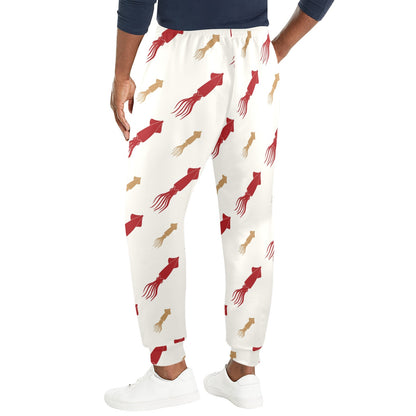 Giant Squid Pattern Print Design 01 Men's Casual Track Pants