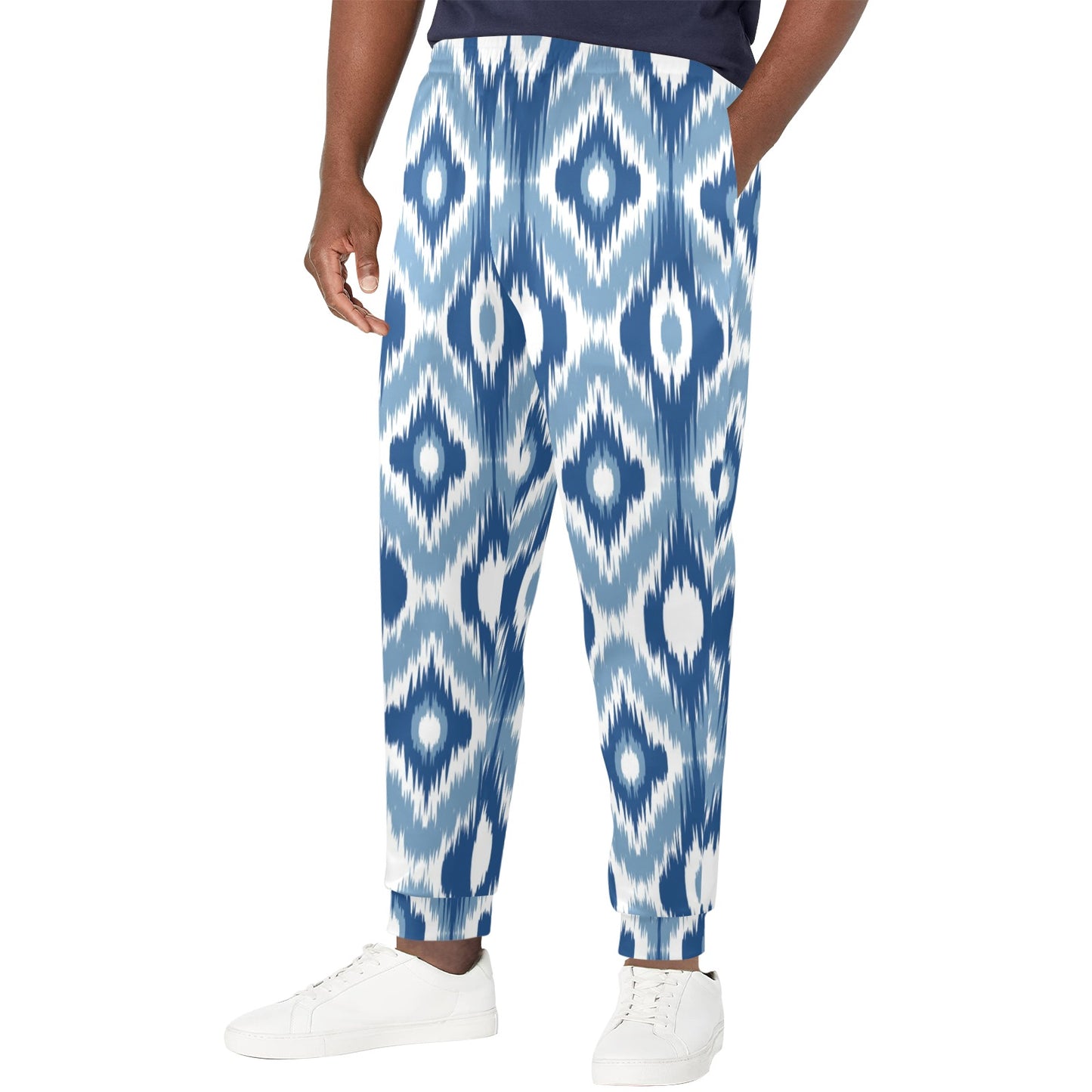 Ikat Pattern Print Design 03 Men's Casual Track Pants