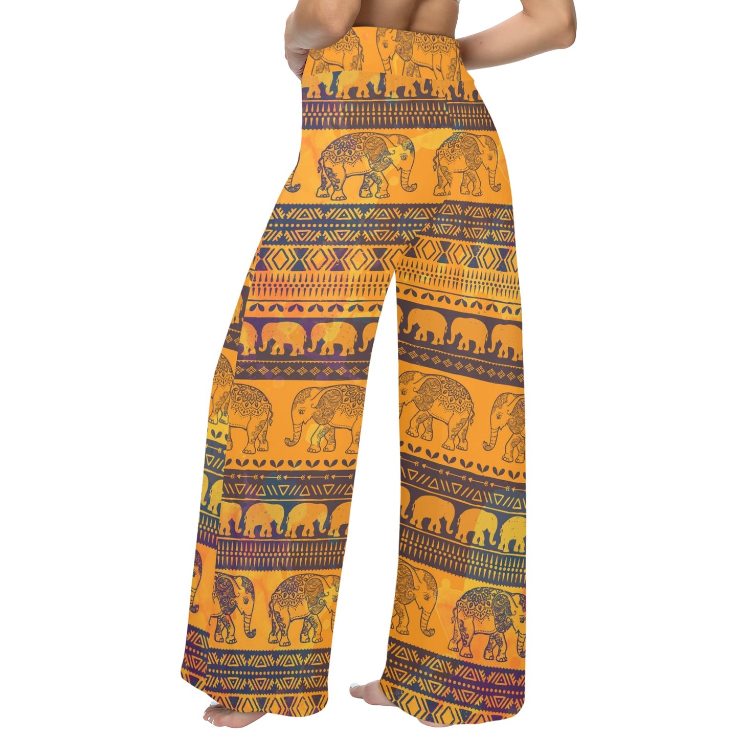 Elephant Aztec Women's Wide Leg Lounge Pants
