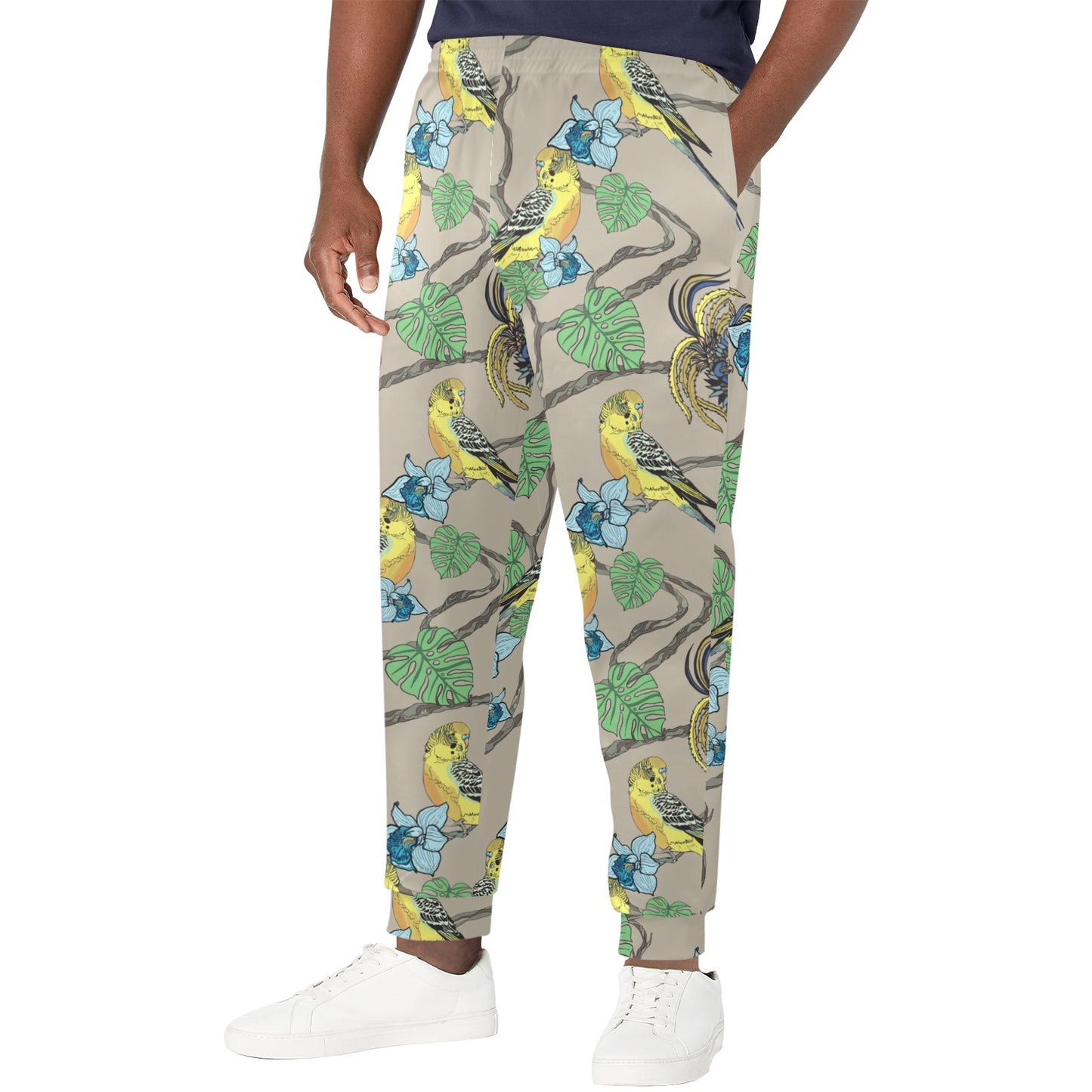 Parakeet Pattern Print Design A02 Men's Casual Track Pants