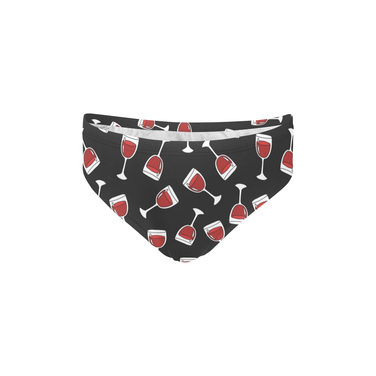Wine Glass Print Design LKS303 Men's Swimming Briefs