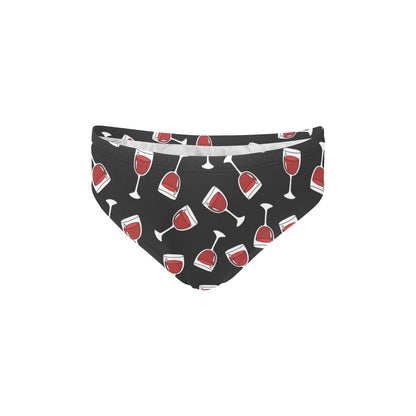 Wine Glass Print Design LKS303 Men's Swimming Briefs