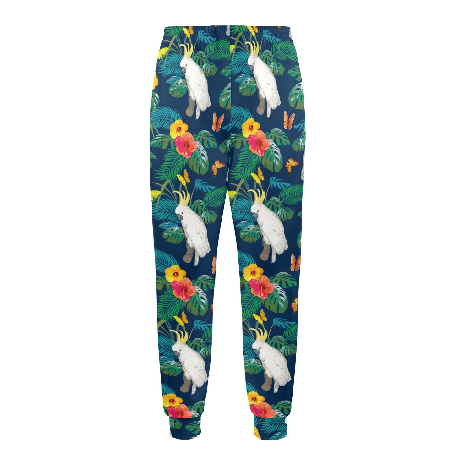 Cockatoo Tropical Pattern Print Design 02 Men's Casual Track Pants