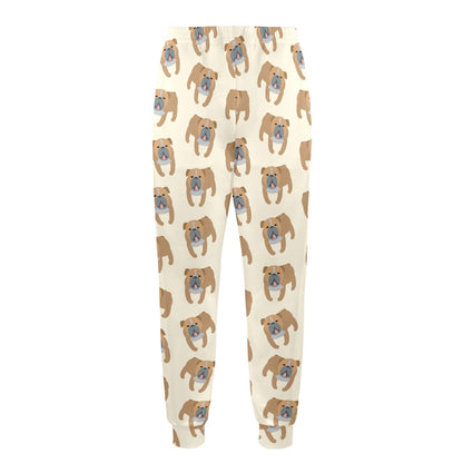Bulldogs Pattern Print Design 01 Men's Casual Track Pants