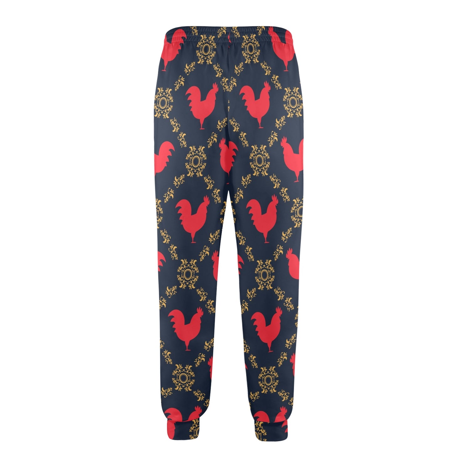 Rooster Pattern Print Design A02 Men's Casual Track Pants