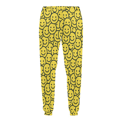 Smiley Face Emoji Print Design LKS302 Men's Sweatpants