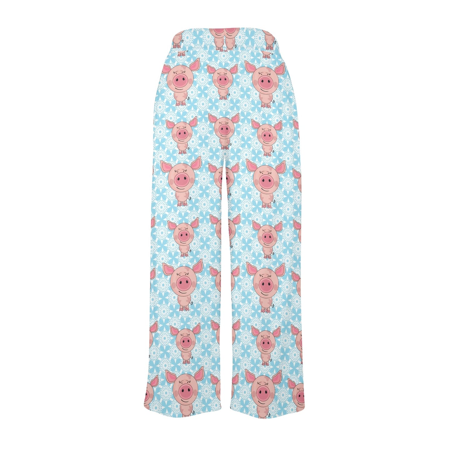 Pig Print Design LKS402 Women's Wide Leg Lounge Pants