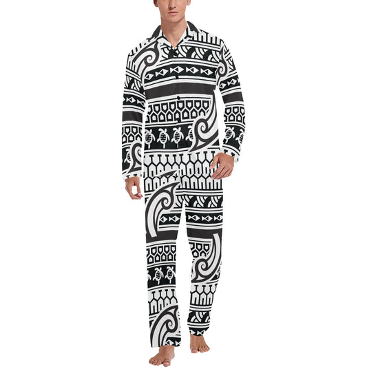 Samoan Style Print Design LKS305 Men's Long Pajama Set