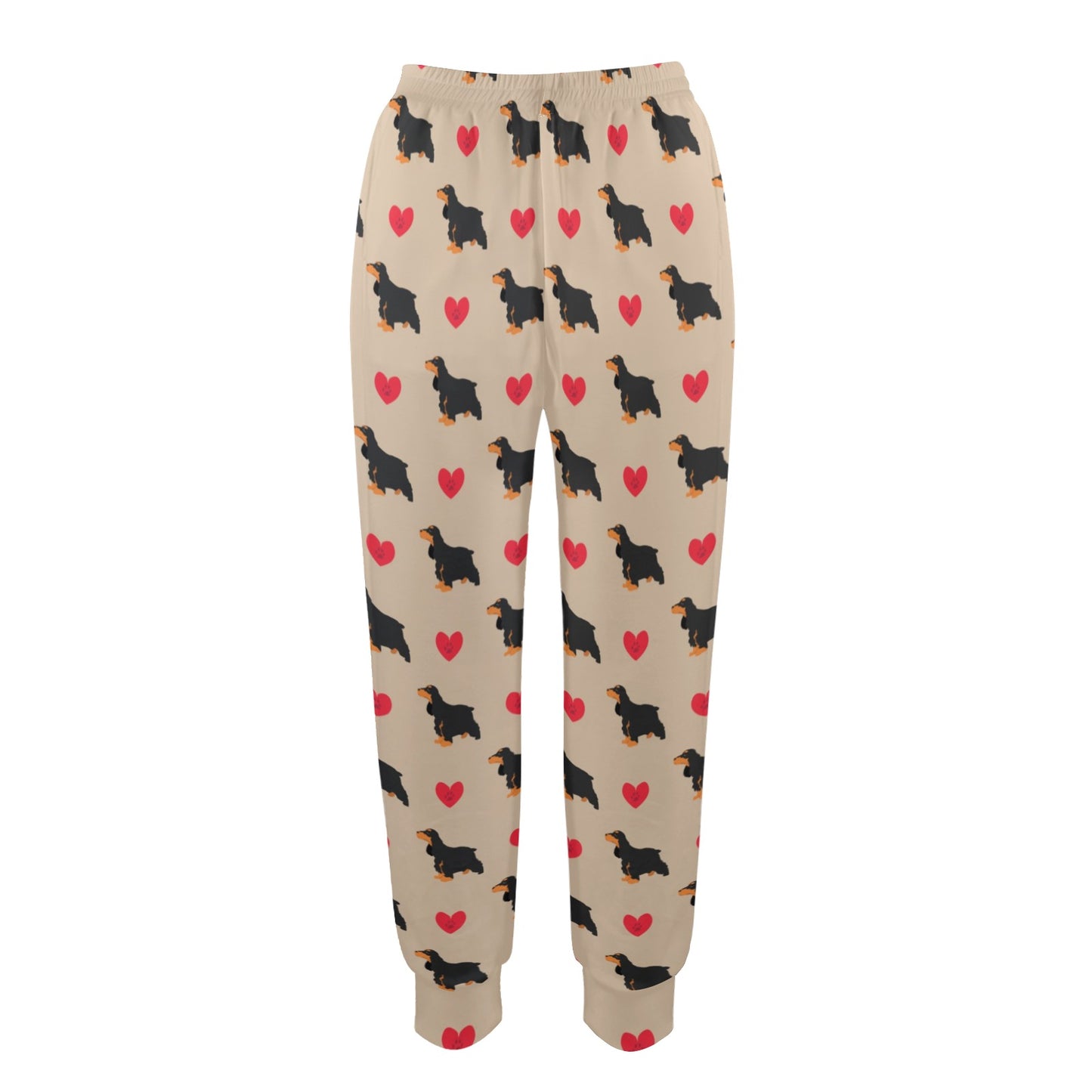 Cocker Pattern Print Design 02 Women's Casual Track Pants