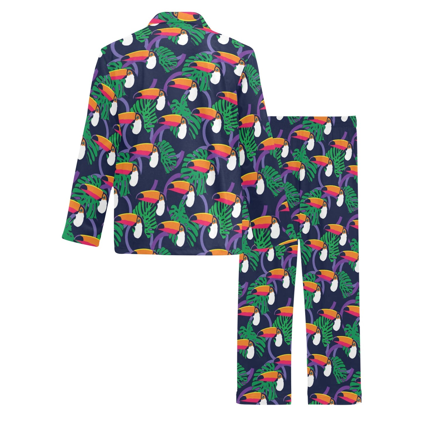 Toucan Print Design LKS302 Men's Long Pajama Set