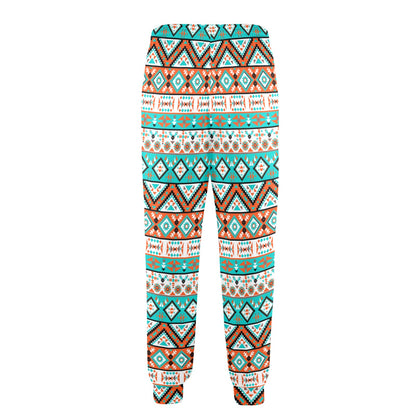 Navajo Style Print Pattern Men's Casual Track Pants