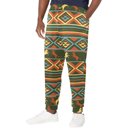 Horse Western Pattern Men's Casual Track Pants
