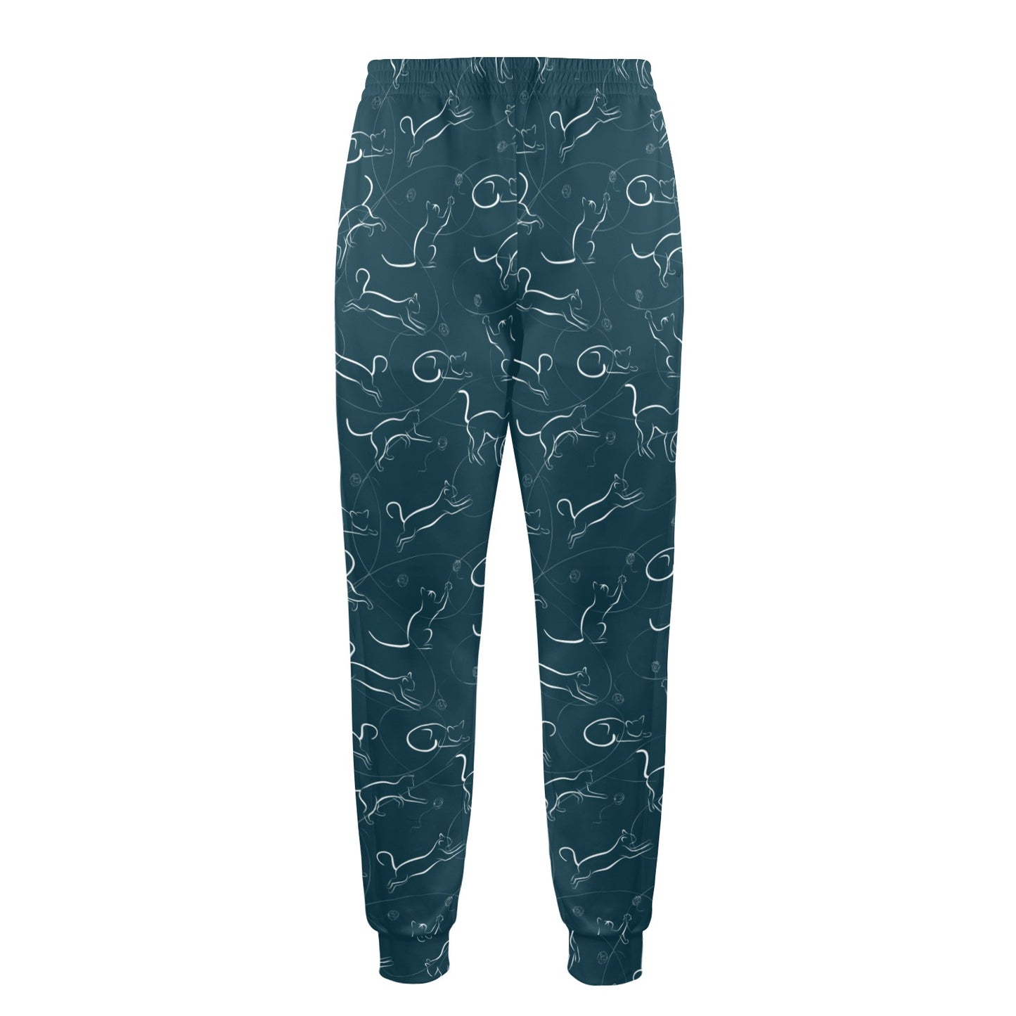 Kitten Design Print Pattern JJ0356 Men's Casual Track Pants