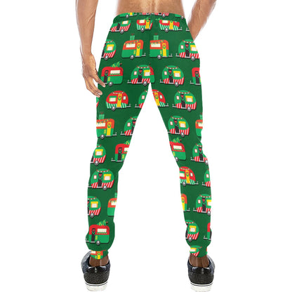 Camper Camping Christmas Themed Print Men's Sweatpants