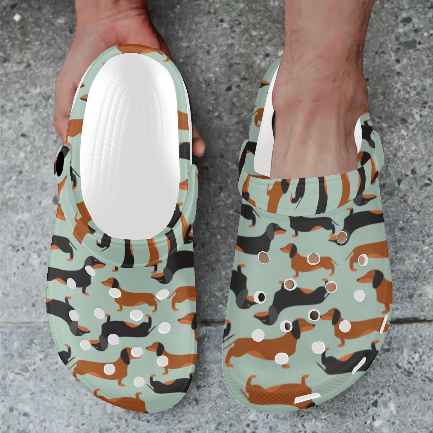 Dachshund Cute Print Pattern Unisex Clogs Shoes