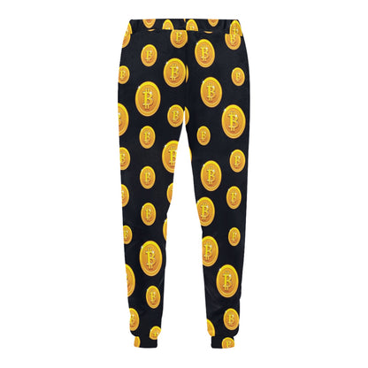 Bitcoin Pattern Print Design DO04 Men's Sweatpants