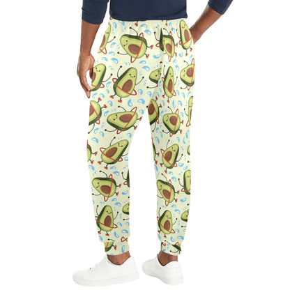 Avocado Pattern Print Design AC02 Men's Casual Track Pants