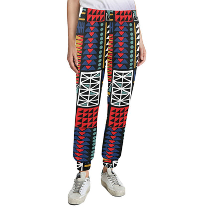 Kente Pattern Print Design 02 Women's Casual Track Pants