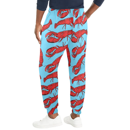 Lobster Red Pattern Print Design 03 Men's Casual Track Pants
