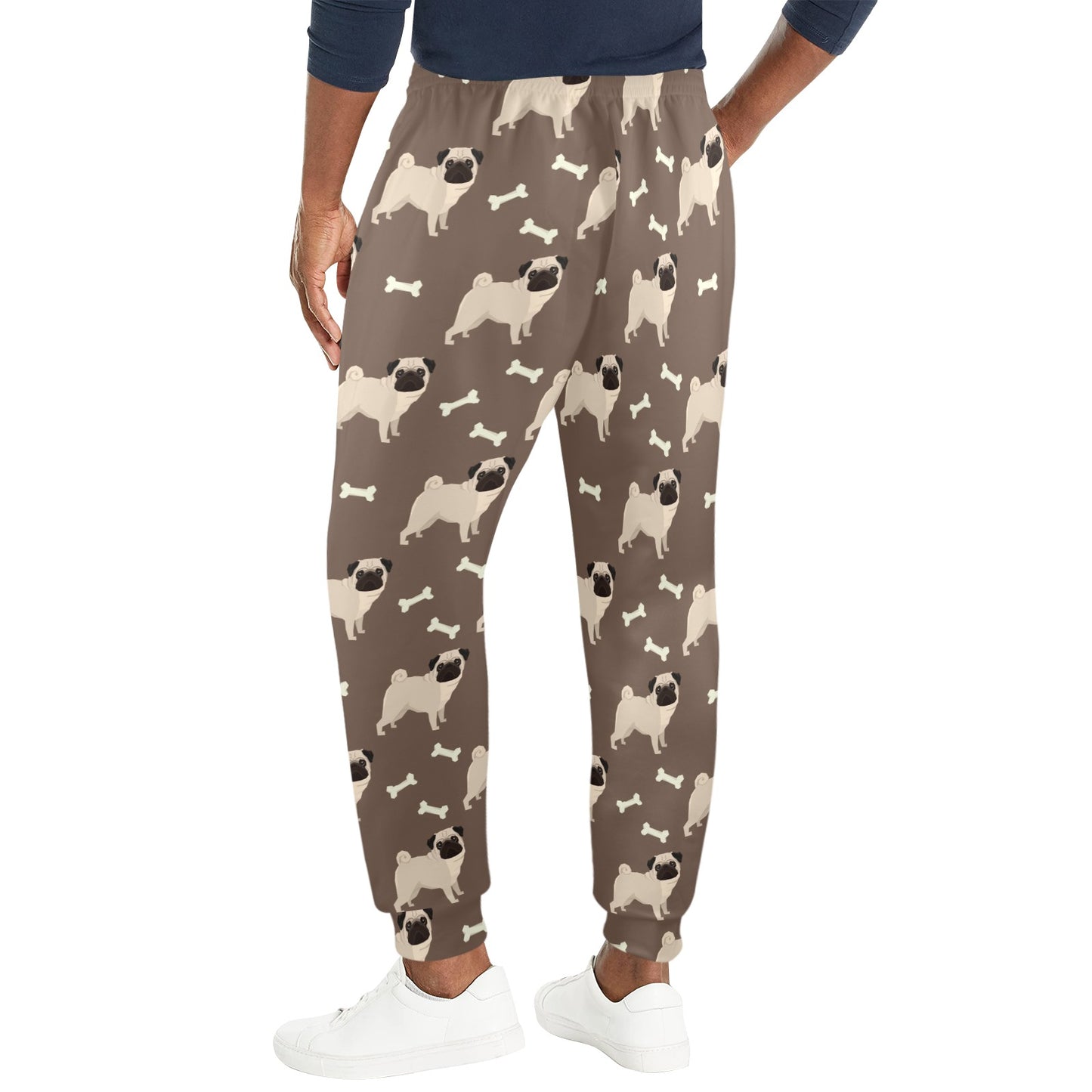 Pug Pattern Print Design A02 Men's Casual Track Pants