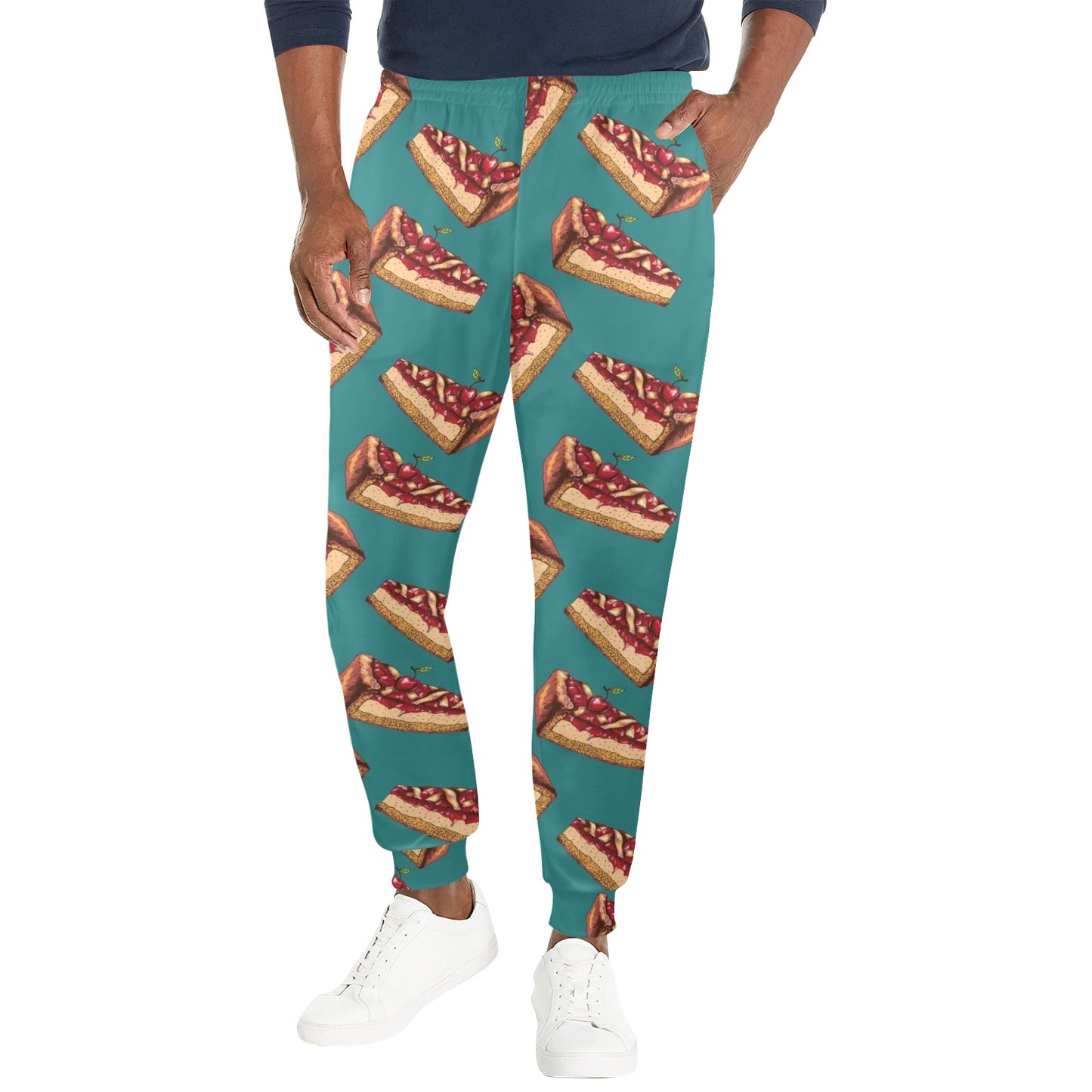 Cheesecake Cherry Pattern Print Design CK03 Men's Casual Track Pants