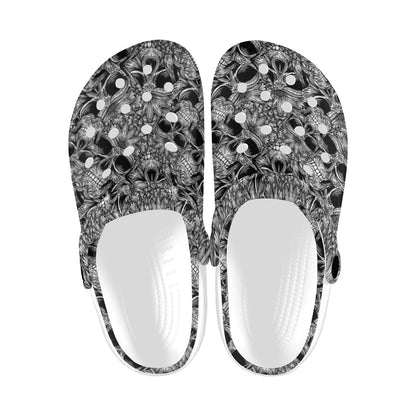 Skull Tattoo Design Print Unisex Clogs Shoes