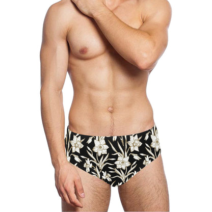 Daffodils Pattern Print Design DF06 Men's Swimming Briefs