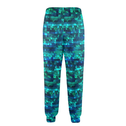 Mermaid Scales Pattern Print Design 06 Men's Casual Track Pants