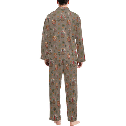 Thanksgiving Print Design LKS306 Men's Long Pajama Set