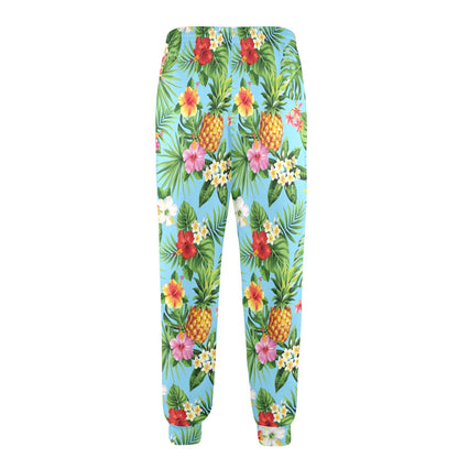 Pineapple Hawaiian flower Tropical Men's Casual Track Pants