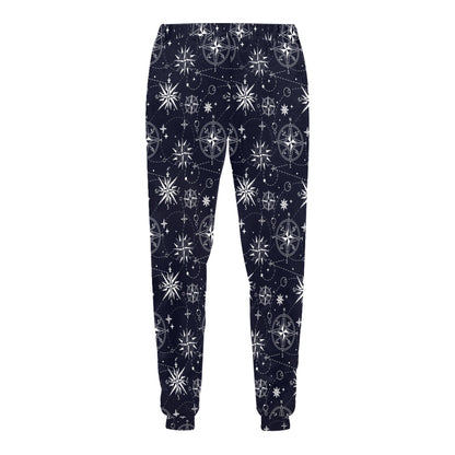 Nautical Sky Design Themed Print Men's Sweatpants