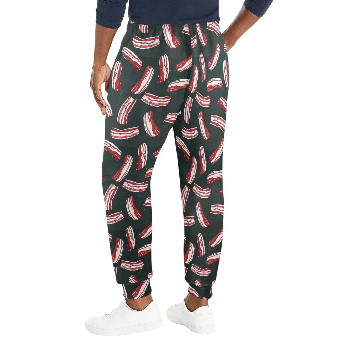 Bacon Pattern Print Design 02 Men's Casual Track Pants