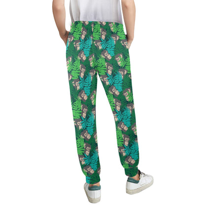 Chimpanzee Pattern Print Design 01 Women's Casual Track Pants