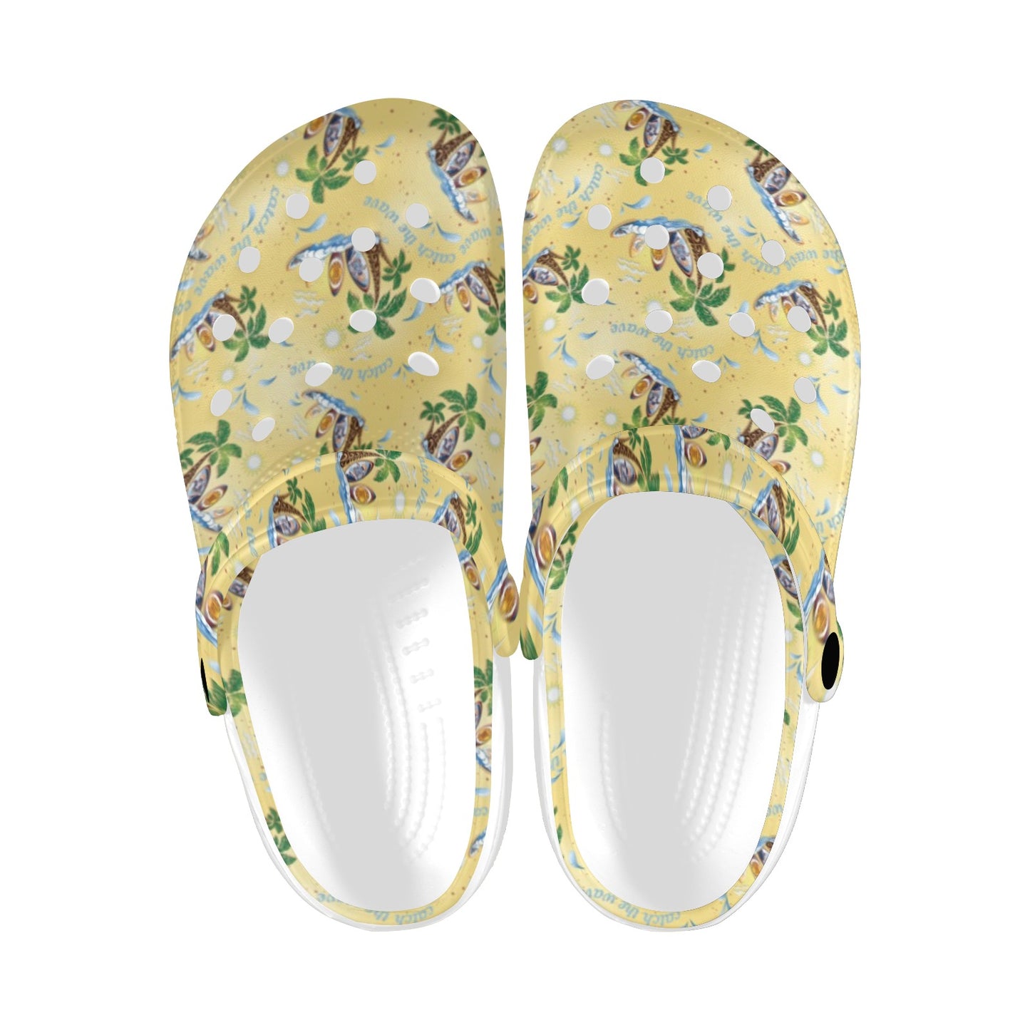 Surf Catch the Wave Design Unisex Clogs Shoes