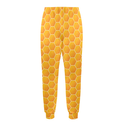Honey Bee Honeycomb Print Design LKS3011 Men's Casual Track Pants