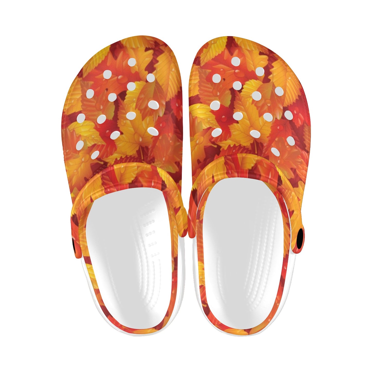 Elm Leave Autum Print Pattern Unisex Clogs Shoes