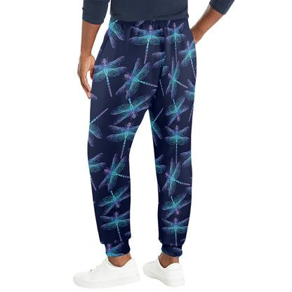 Dragonfly Hand Drawn Style Print Men's Casual Track Pants