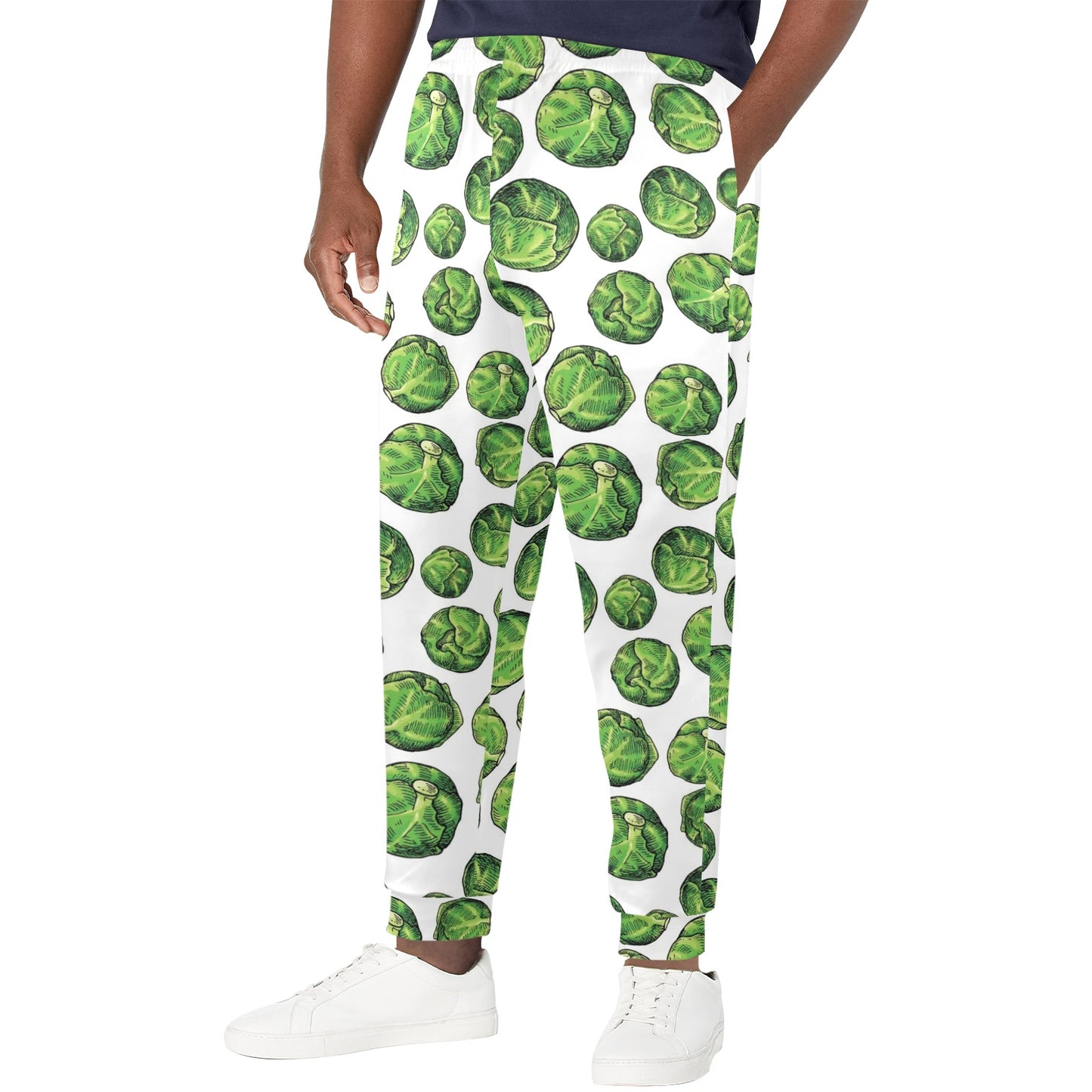 Brussels Sprouts Pattern Print Design 02 Men's Casual Track Pants