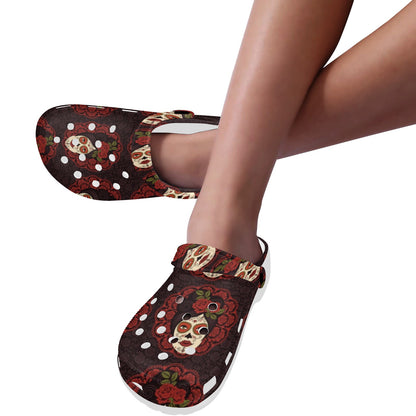 Day of the Dead Mexican Girl Unisex Clogs Shoes