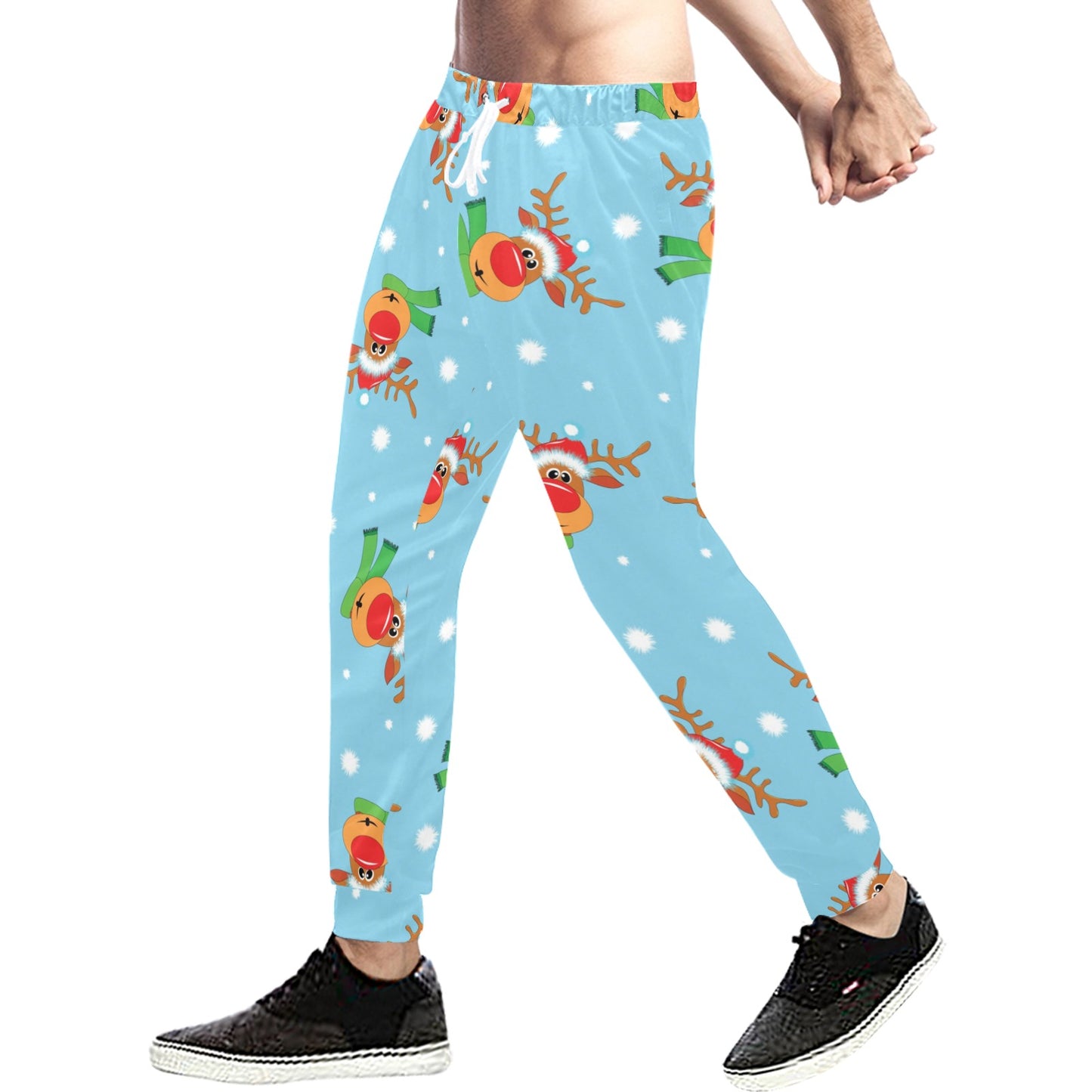 Reindeer cute Pattern Print Design 02 Men's Sweatpants