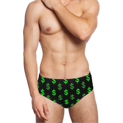 Dollar symbol Design Print Pattern JJ0121 Men's Swimming Briefs