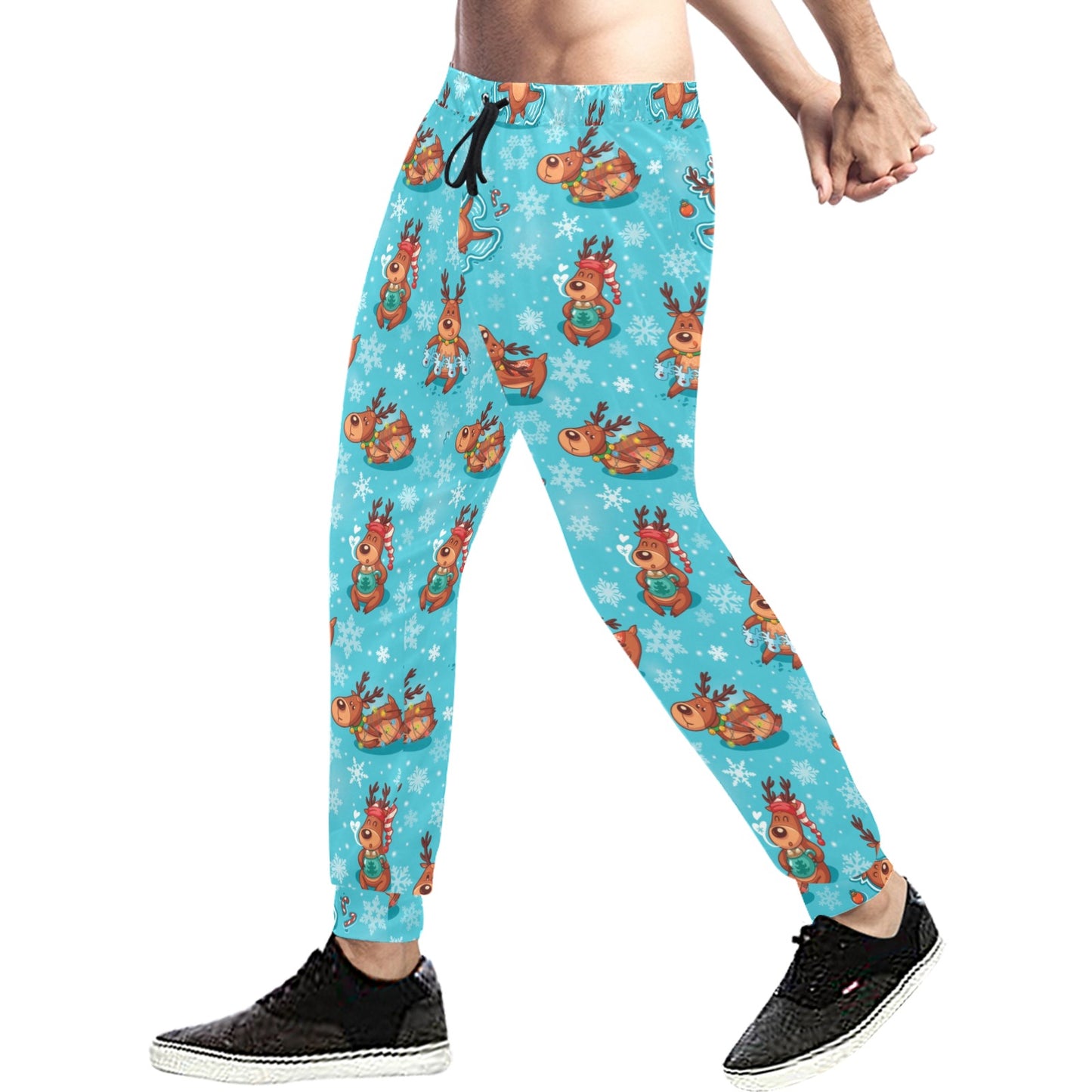 Reindeer Print Design LKS402 Men's Sweatpants