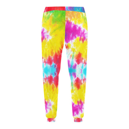 Tie Dye Rainbow Themed Print Men's Sweatpants