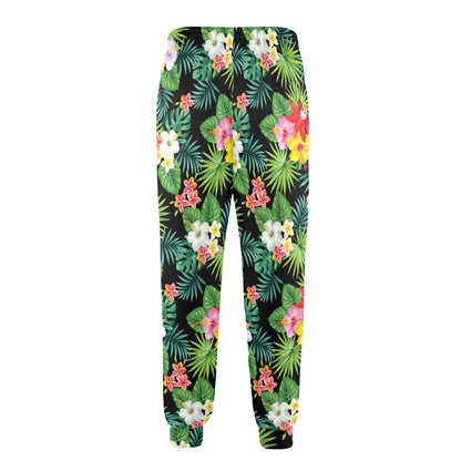 Hibiscus Hawaiian flower tropical Men's Casual Track Pants