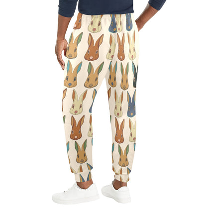 Rabbit Pattern Print Design RB04 Men's Casual Track Pants