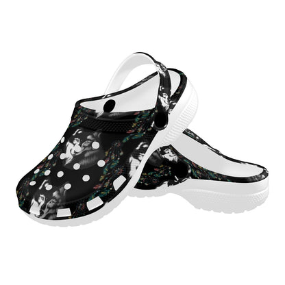 Wolf Black Dream Catcher Design Print Unisex Clogs Shoes