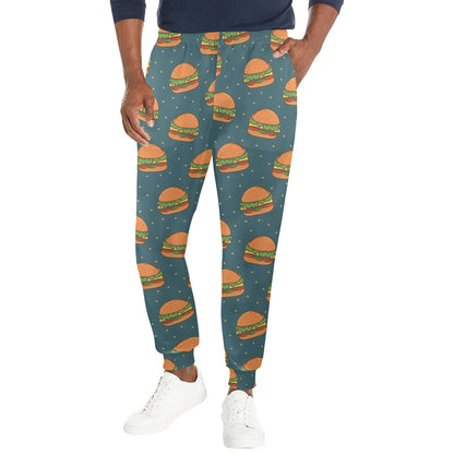 hamburger Design Print Pattern JJ0315 Men's Casual Track Pants